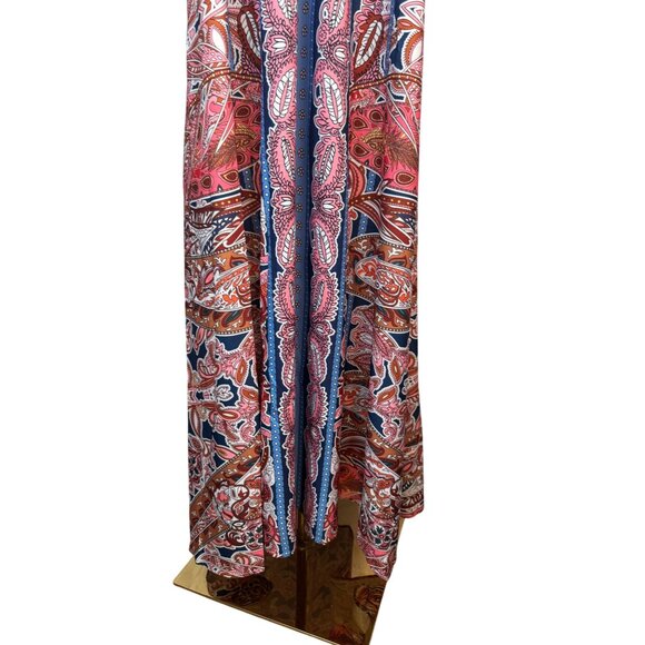 NEW Bohemian Paisley Halter Maxi Dress Open Back & Adjustable Ties - Picture 7 of 10